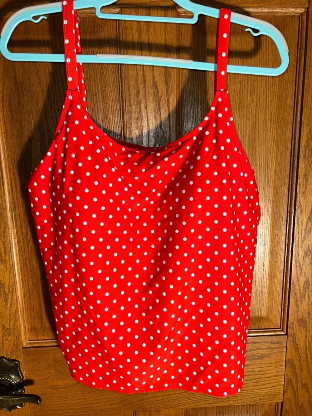 Red Polka Dot Cami swim  Tank Top